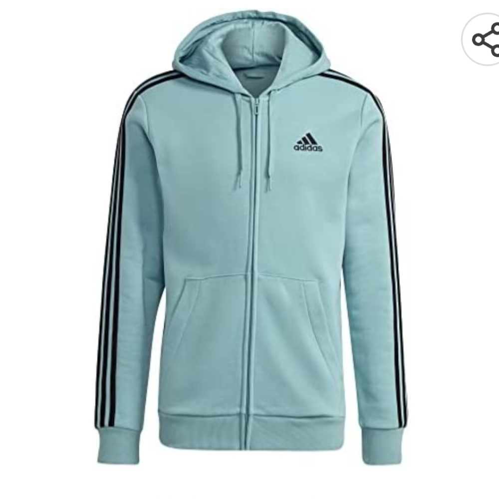 Adidas Men's track hoodie M 3S Fl Fz HD Mint size S